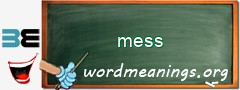 WordMeaning blackboard for mess